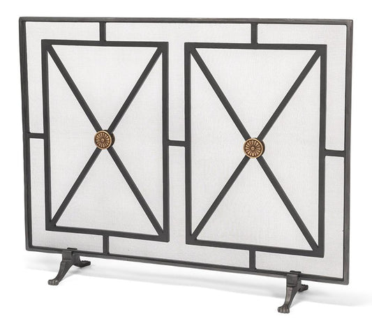 Sarreid Ltd - Paneled Firescreen - Grey - 26796 veiw 1