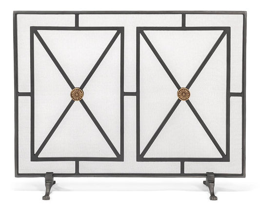 Sarreid Ltd - Paneled Firescreen - Grey - 26796 veiw 2