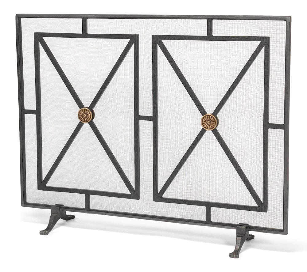 Sarreid Ltd - Paneled Firescreen in Grey - 26796 view 1