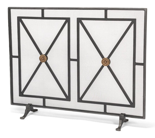 Sarreid Ltd - Paneled Firescreen in Grey - 26796 view 1