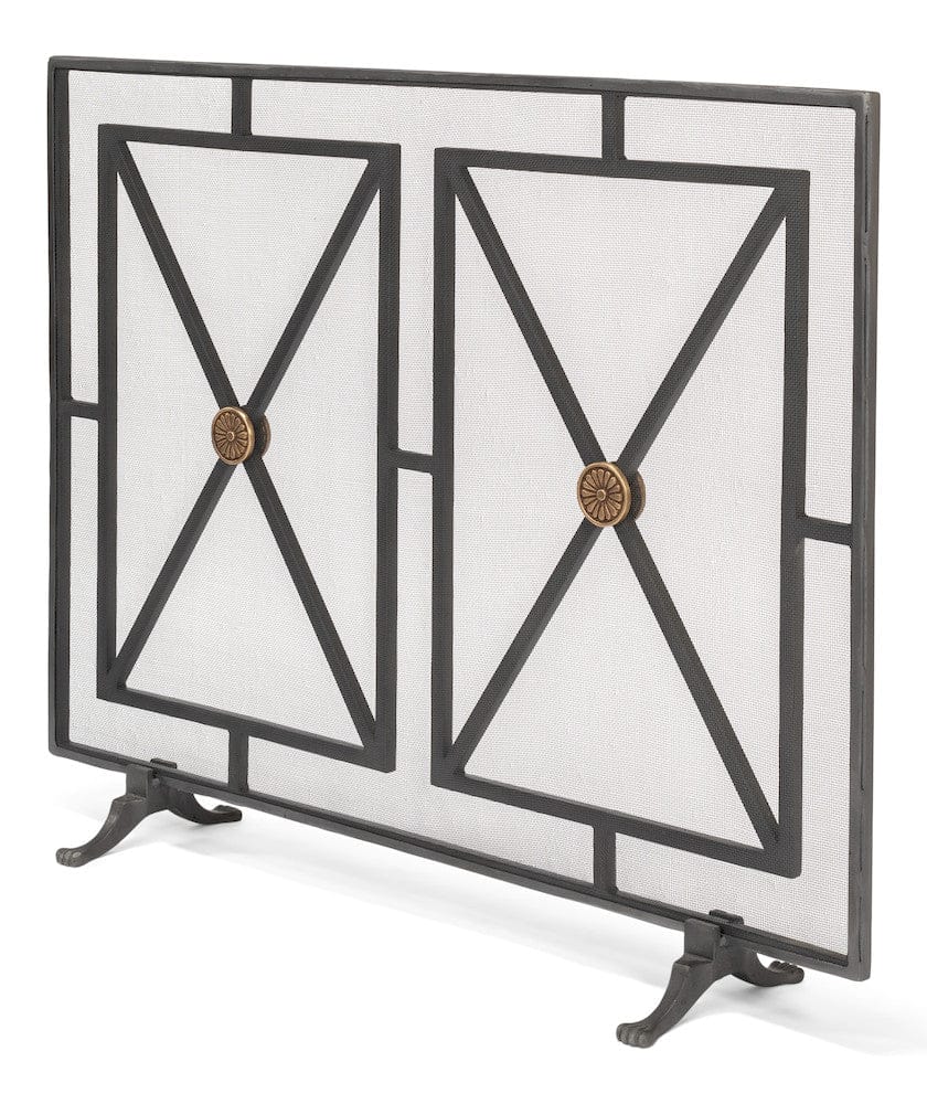 Sarreid Ltd - Paneled Firescreen in Grey - 26796 view 3