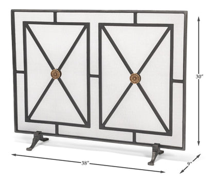 Sarreid Ltd - Paneled Firescreen in Grey - 26796 view 15