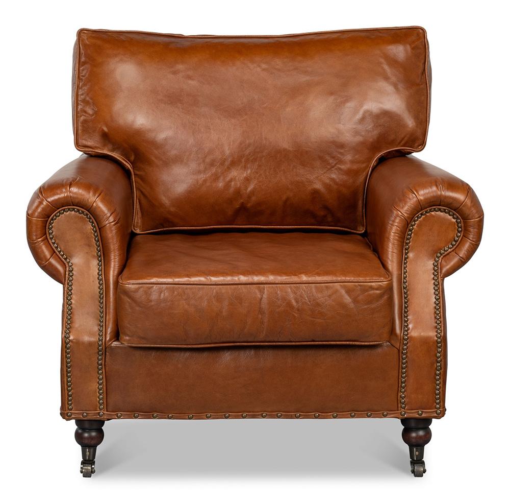Sarreid Ltd - Papas Chair - Brown - 29761 veiw 2