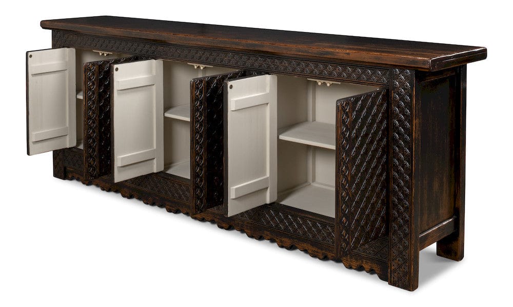 Sarreid Ltd - Persian Black Sideboard in Brown - 30520 view 3