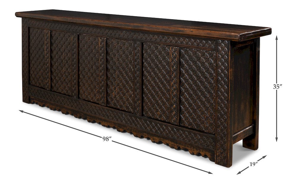 Sarreid Ltd - Persian Black Sideboard in Brown - 30520 view 12