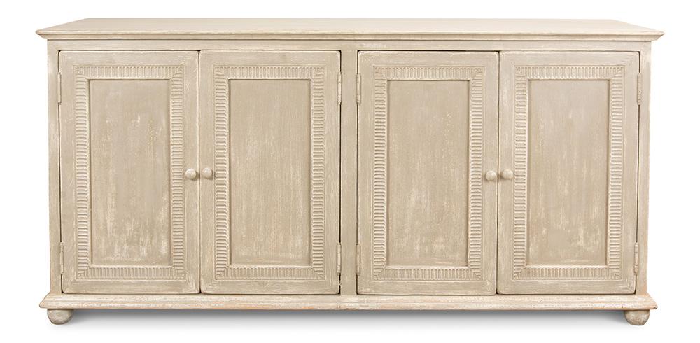 Sarreid Ltd - Pie Crust Door Sideboard - Beige - 29939 veiw 1
