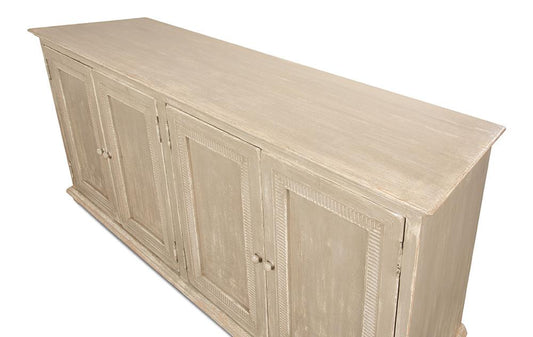 Sarreid Ltd - Pie Crust Door Sideboard - Beige - 29939 veiw 2
