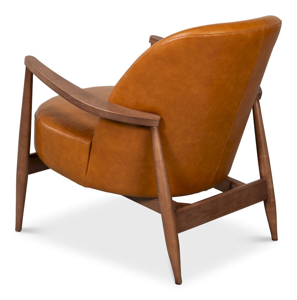 Sarreid Ltd - Pindar Armchair, Leather, New Tan in Tan - 54243-NT view 5
