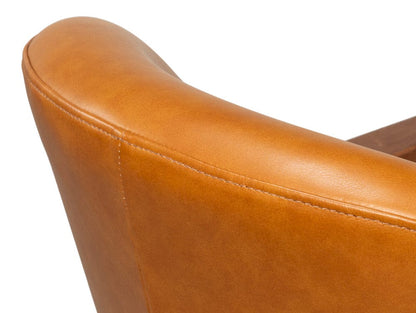 Sarreid Ltd - Pindar Armchair, Leather, New Tan in Tan - 54243-NT view 7