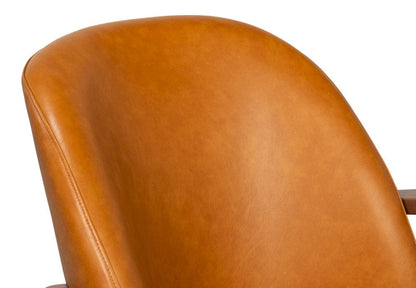 Sarreid Ltd - Pindar Armchair, Leather, New Tan in Tan - 54243-NT view 8