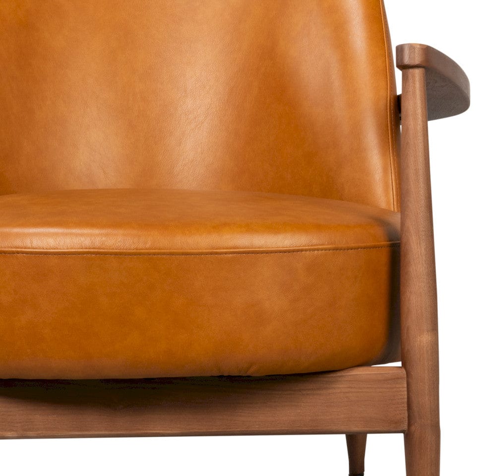 Sarreid Ltd - Pindar Armchair, Leather, New Tan in Tan - 54243-NT view 9