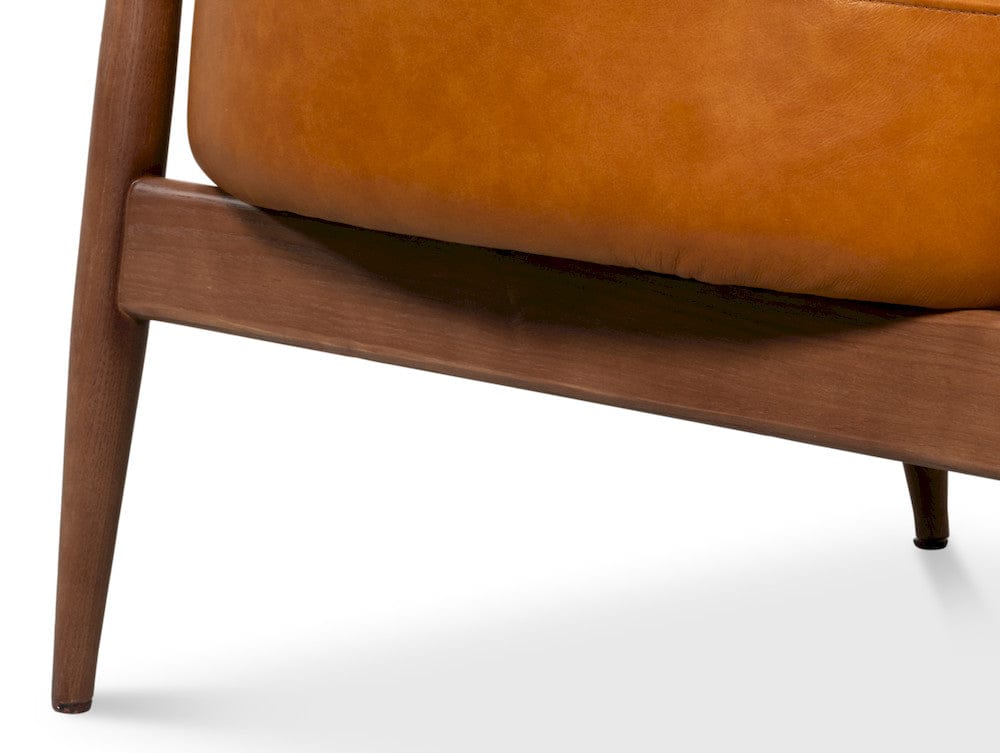 Sarreid Ltd - Pindar Armchair, Leather, New Tan in Tan - 54243-NT view 11