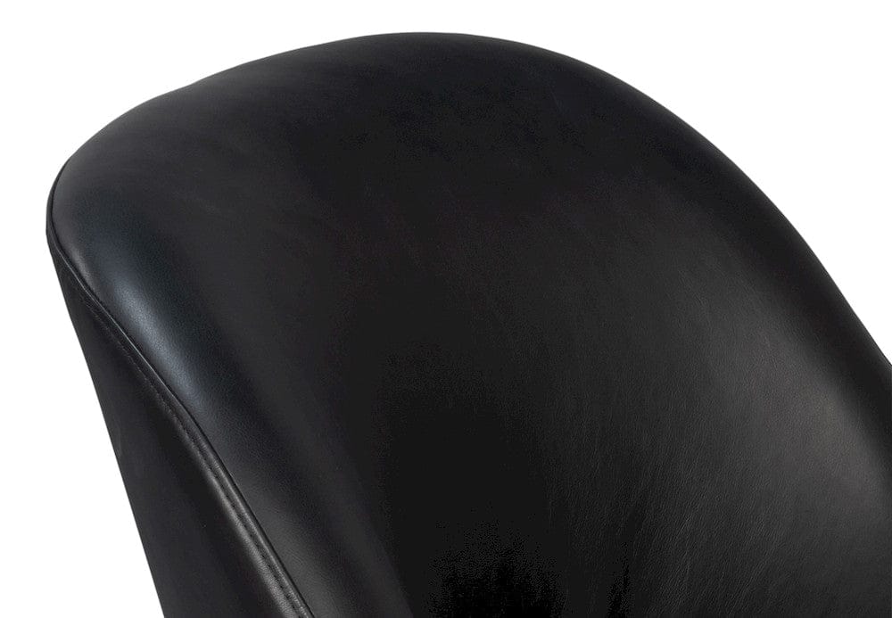 Sarreid Ltd - Pindar Armchair, Onyx Black Leather in Black - 54243-OB view 8