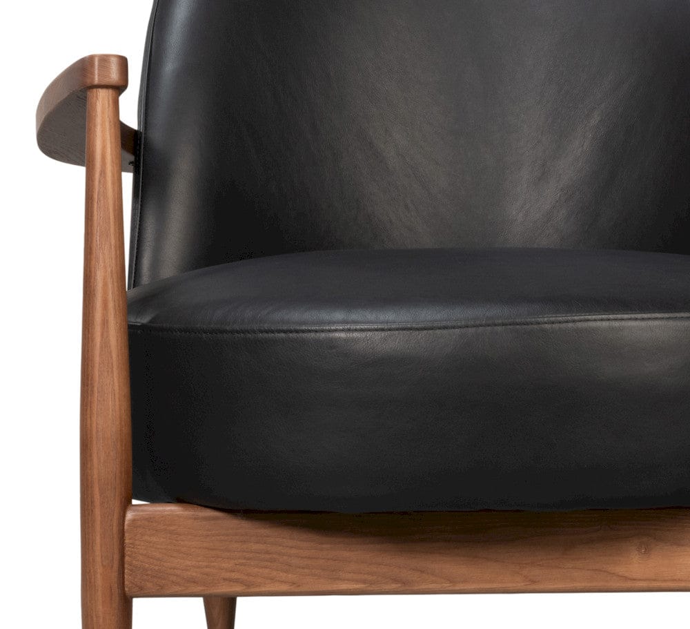 Sarreid Ltd - Pindar Armchair, Onyx Black Leather in Black - 54243-OB view 9