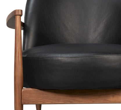 Sarreid Ltd - Pindar Armchair, Onyx Black Leather in Black - 54243-OB view 9