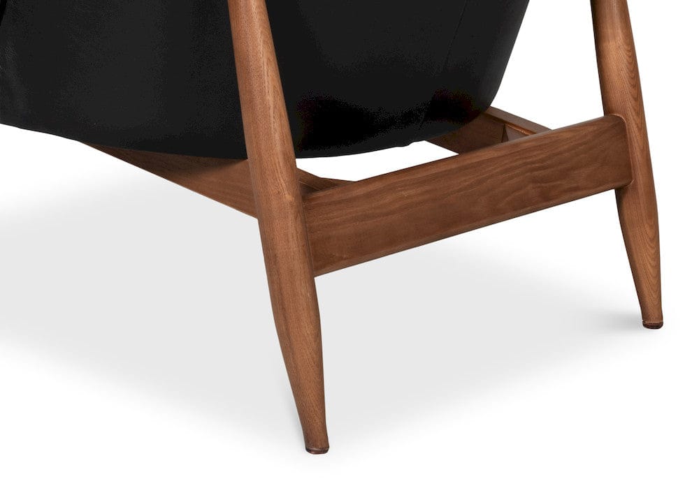 Sarreid Ltd - Pindar Armchair, Onyx Black Leather in Black - 54243-OB view 10