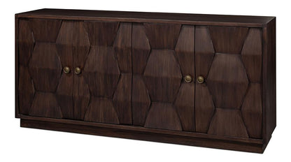 Sarreid Ltd - Preston Four Door Sideboard - Brown - 53829 veiw 1