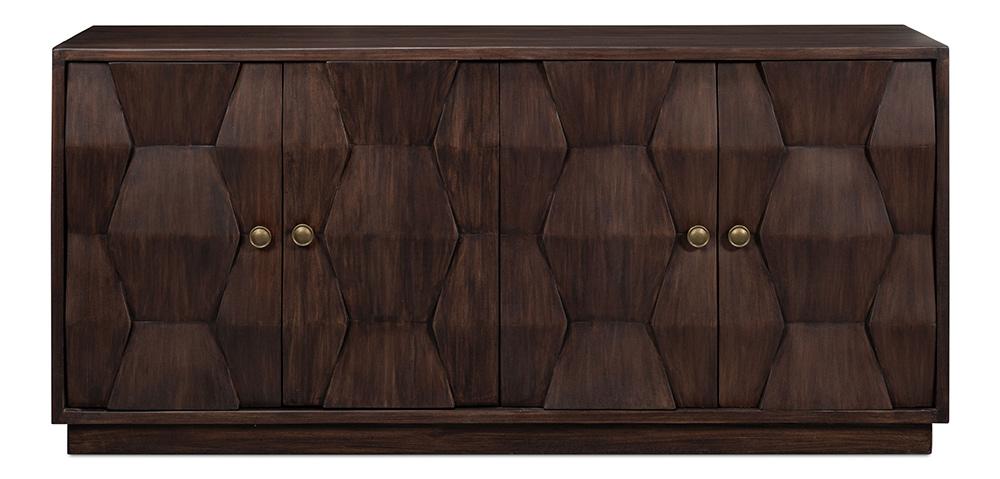Sarreid Ltd - Preston Four Door Sideboard - Brown - 53829 veiw 2