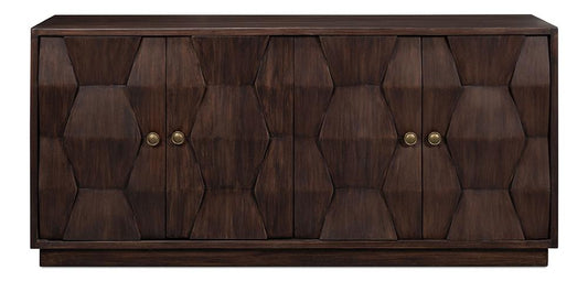 Sarreid Ltd - Preston Four Door Sideboard - Brown - 53829 veiw 2