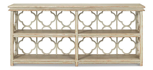 Sarreid Ltd - Quatrefoil Bookshelf Console Table - 52761 veiw 2