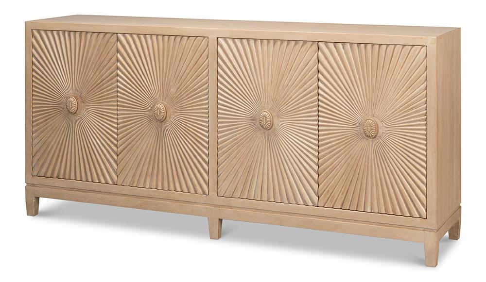 Sarreid Ltd - Rayon Four Door Sideboard - Tan - 53820 veiw 1