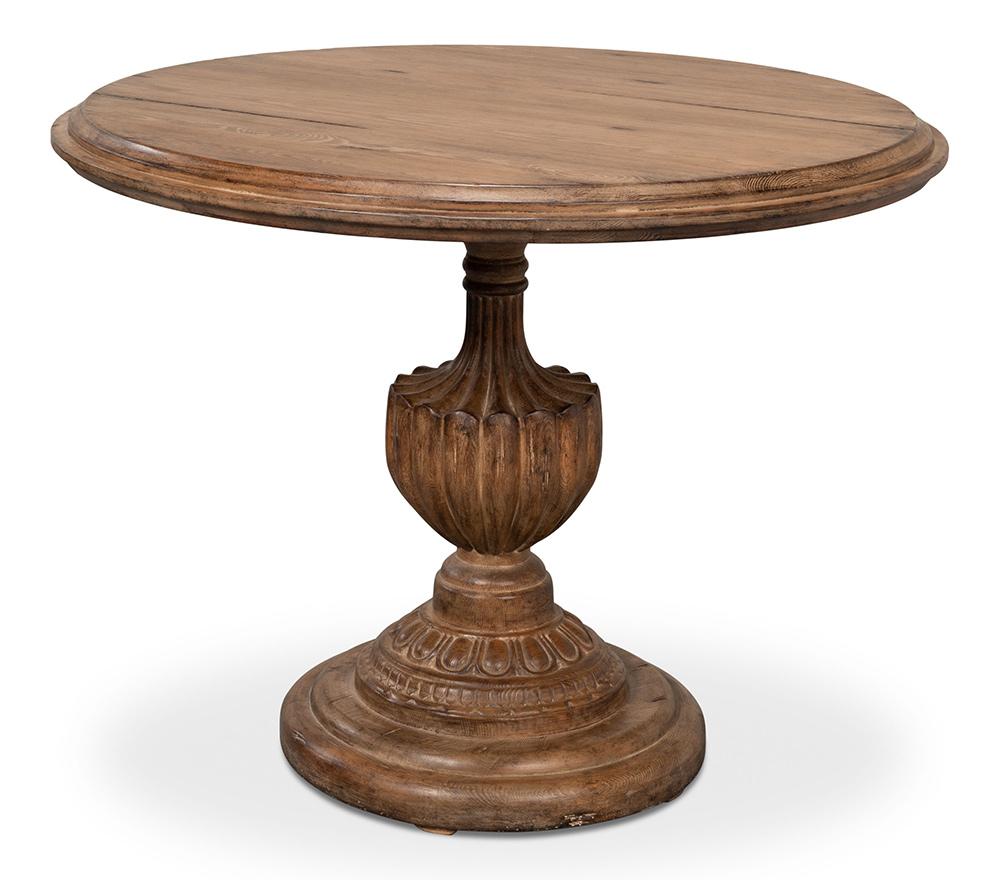 Sarreid Ltd - Renaissance Pedestal Dining Table,40inTop - 52766 veiw 1