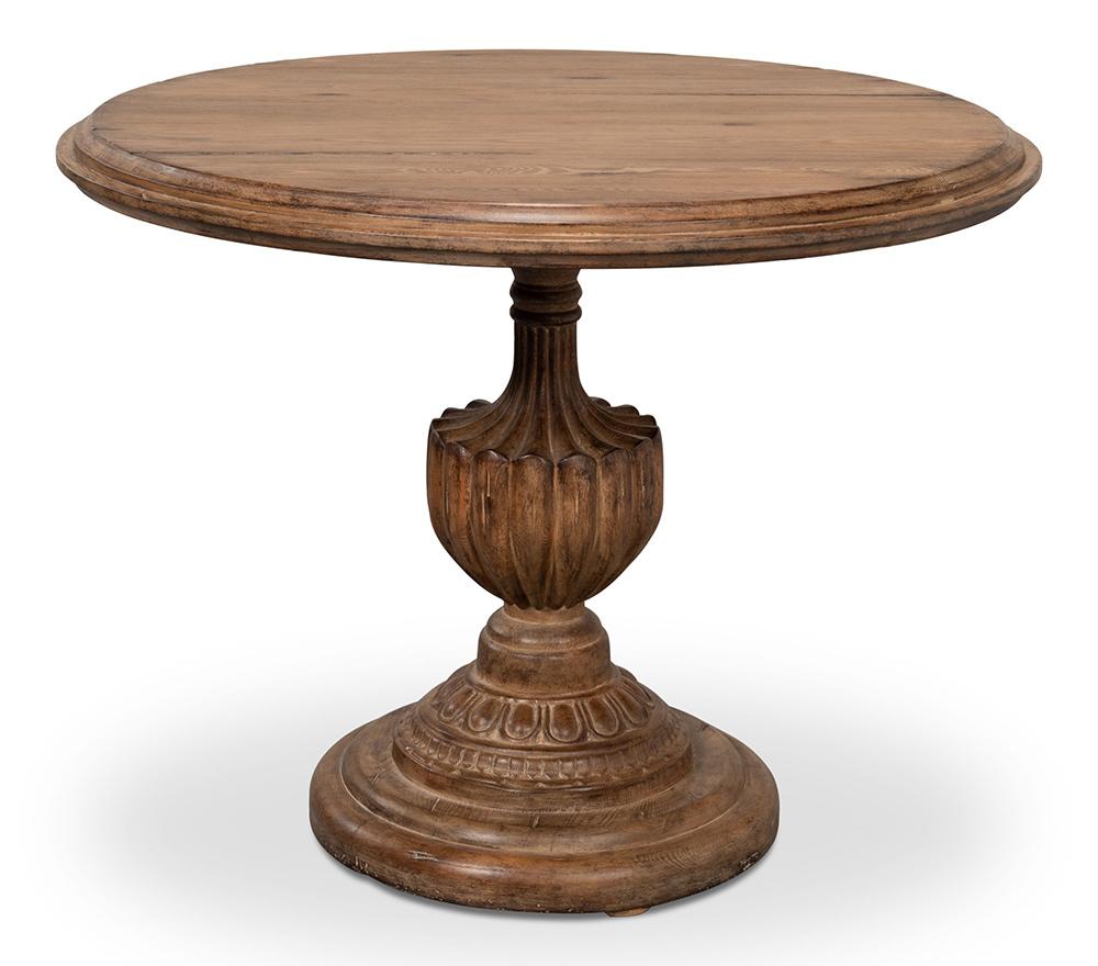 Sarreid Ltd - Renaissance Pedestal Dining Table,40inTop - 52766 veiw 2