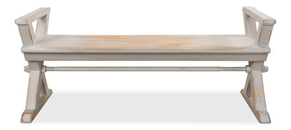 Sarreid Ltd - Replica Antique X Bench - Grey - 30119 veiw 2