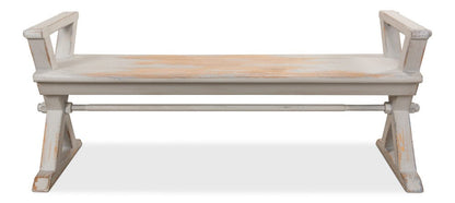 Sarreid Ltd - Replica Antique X Bench in Grey - 30119 view 2