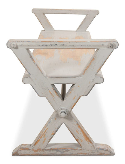 Sarreid Ltd - Replica Antique X Bench in Grey - 30119 view 3