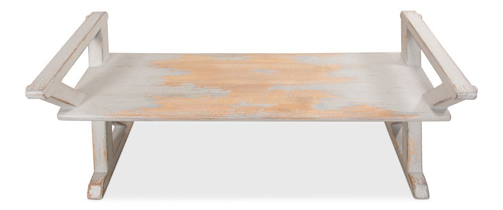 Sarreid Ltd - Replica Antique X Bench in Grey - 30119 view 4