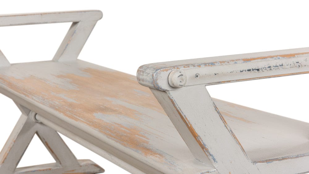 Sarreid Ltd - Replica Antique X Bench in Grey - 30119 view 12