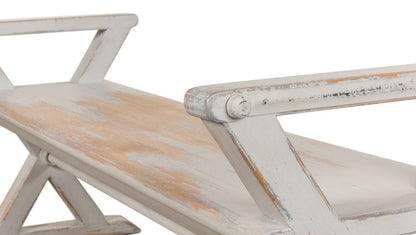 Sarreid Ltd - Replica Antique X Bench in Grey - 30119 view 12