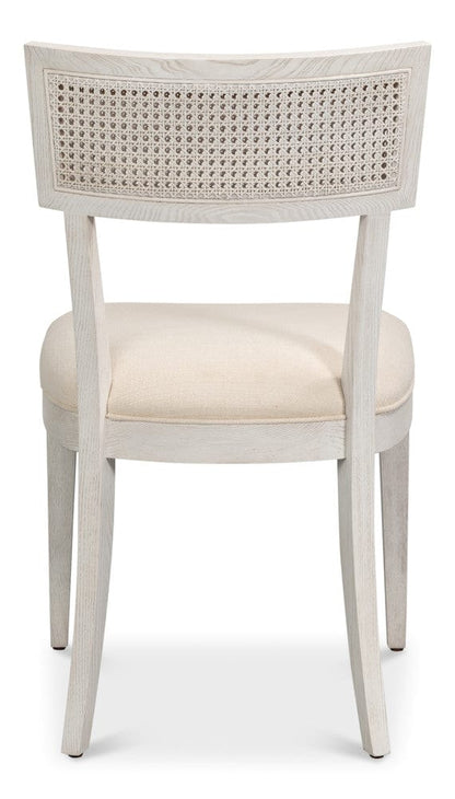 Sarreid Ltd - Ridge Chair in White - 54321-WW view 4