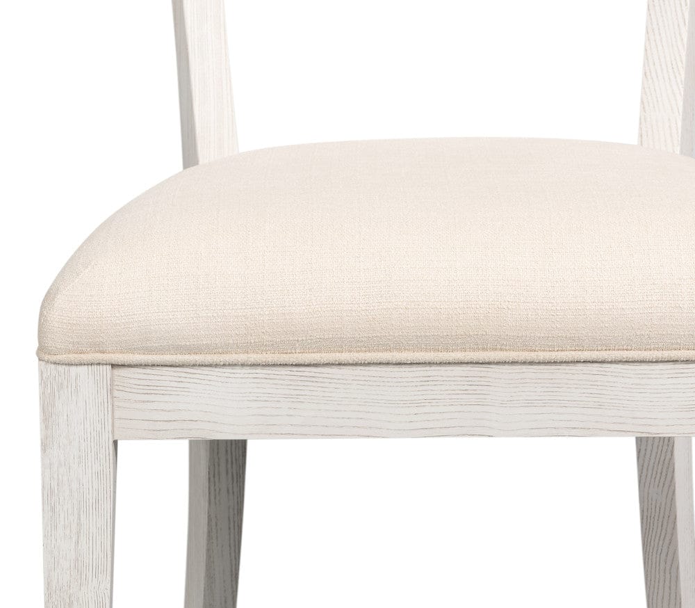 Sarreid Ltd - Ridge Chair in White - 54321-WW view 8