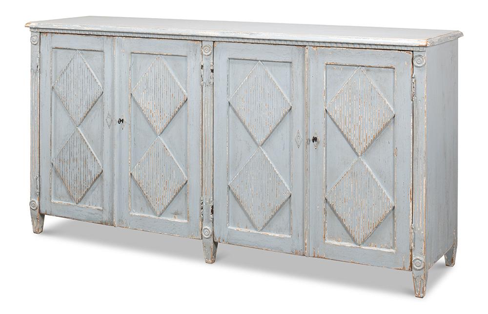 Sarreid Ltd - Roanne Sideboard - Blue - 40765 veiw 1