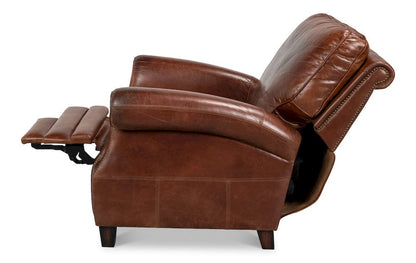 Sarreid Ltd - Roosevelt Leather Recliner in Brown - 54303 view 5