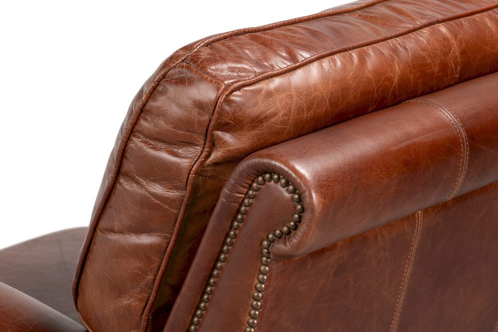 Sarreid Ltd - Roosevelt Leather Recliner in Brown - 54303 view 12