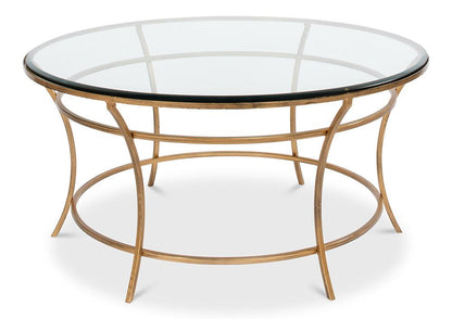 Sarreid Ltd - Round Coffee Table - Gold - 40474 veiw 1