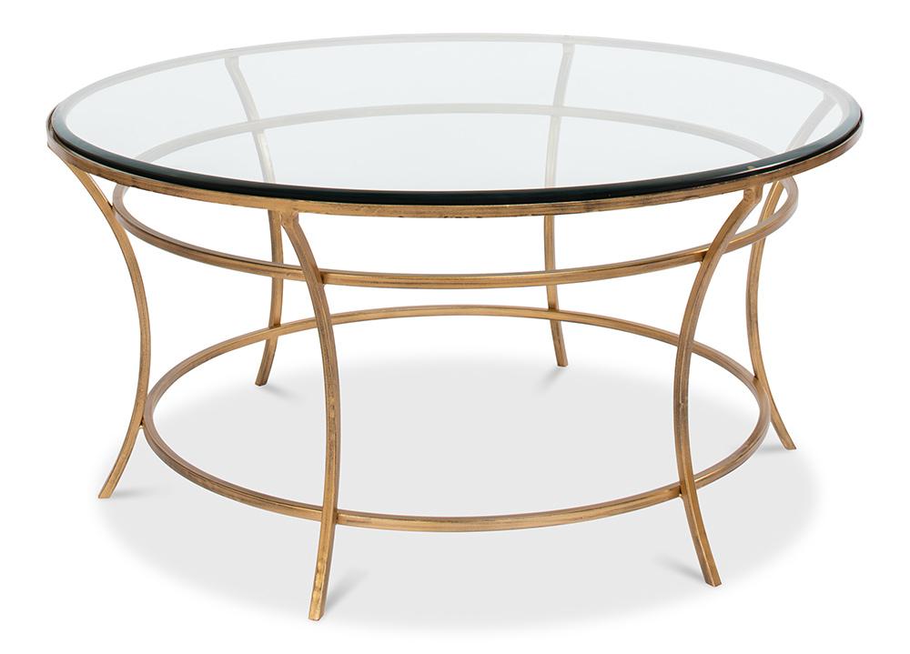 Sarreid Ltd - Round Coffee Table - Gold - 40474 veiw 2