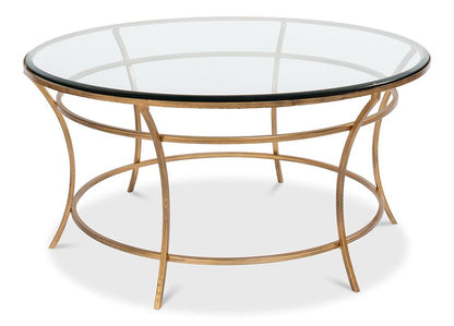 Sarreid Ltd - Round Coffee Table - Gold - 40474 veiw 2