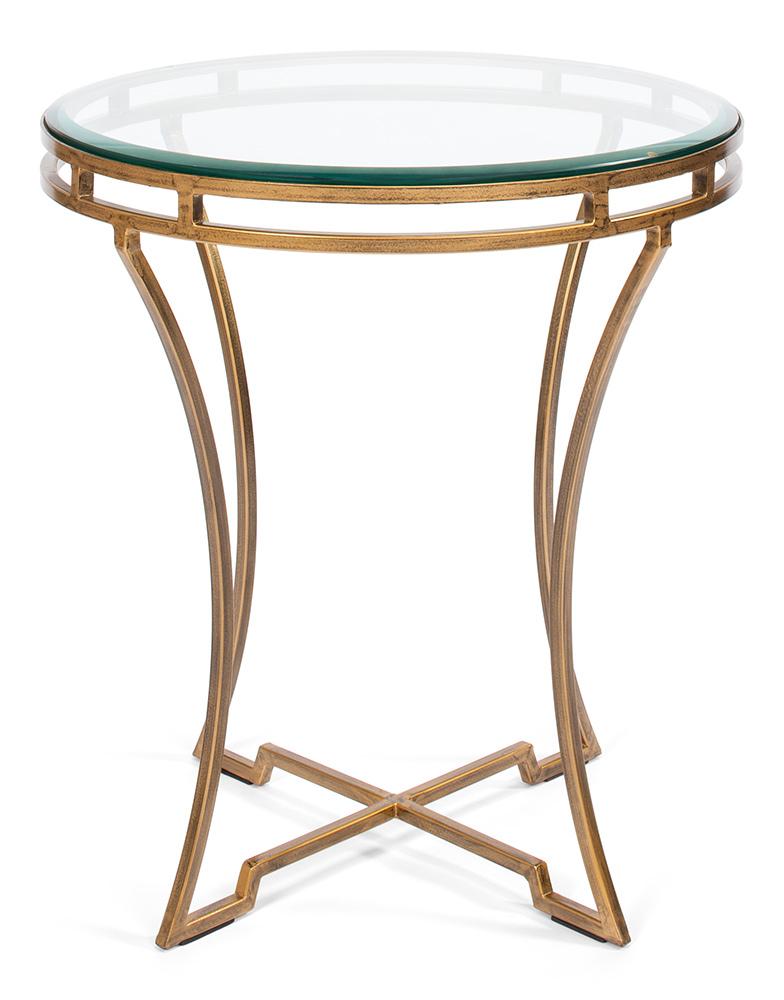 Sarreid Ltd - Round Side Table - Gold - 40475 veiw 2