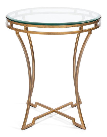 Sarreid Ltd - Round Side Table - Gold - 40475 veiw 2