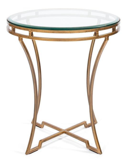 Sarreid Ltd - Round Side Table - Gold - 40475 veiw 2