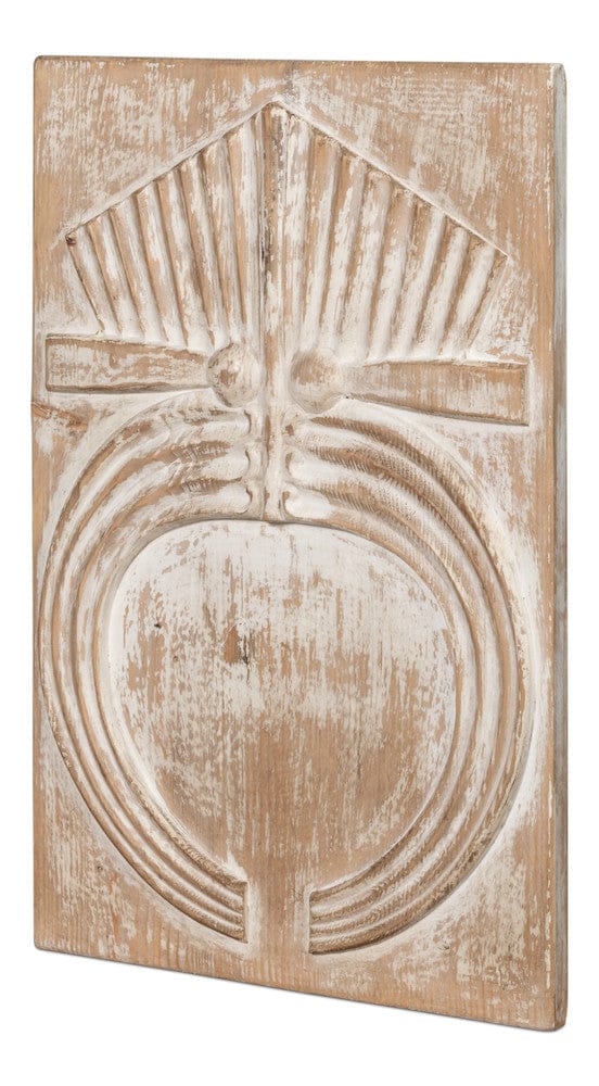 Sarreid Ltd - Rupert Carved Panel in Natural - 54046 view 2