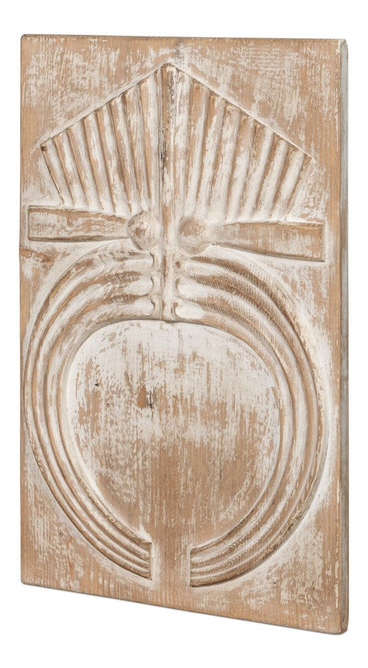 Sarreid Ltd - Rupert Carved Panel in Natural - 54046 view 2