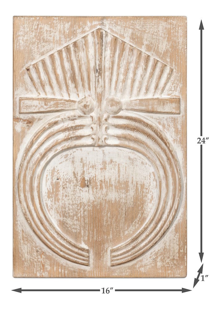 Sarreid Ltd - Rupert Carved Panel in Natural - 54046 view 10