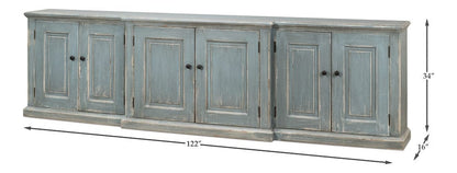 Sarreid Ltd - San Marco Bungalow Credenza in Blue - 53311 view 13