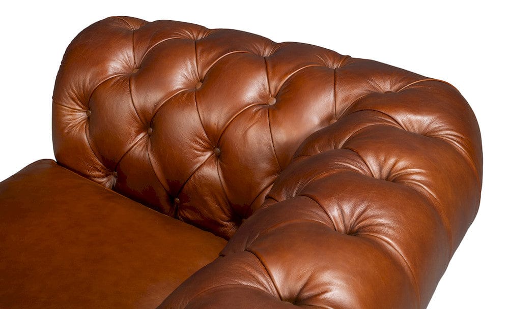 Sarreid Ltd - Savile Leather Chair,Dark Brown in Brown - 54238-MDB view 8