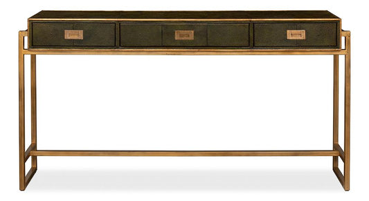 Sarreid Ltd - Shagreen Console Table, Leaf - 53568-3 veiw 2